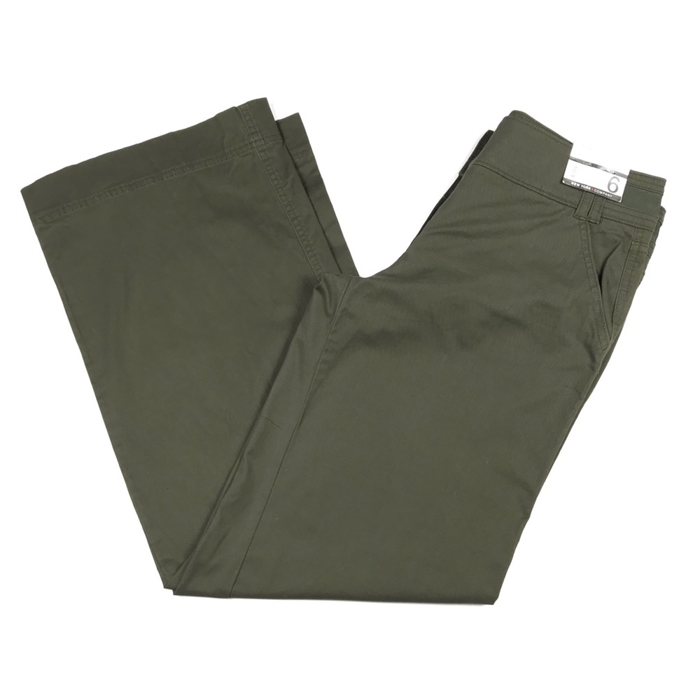 New York & Company Chino Wide Leg Flare Pants NWT